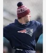 Nike Navy Blue New England Patriots 2025 Sideline Club Pullover Fleece Hoodie