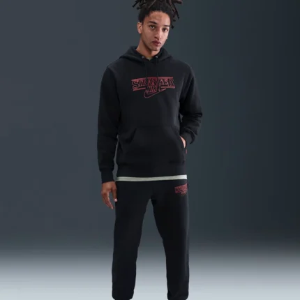 Unisex Nike x Stranger Things Black Fleece Hoodie