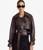 Nour Hammour Leather Jacket In Stock