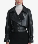 Nour Hammour Leather Jacket For Women