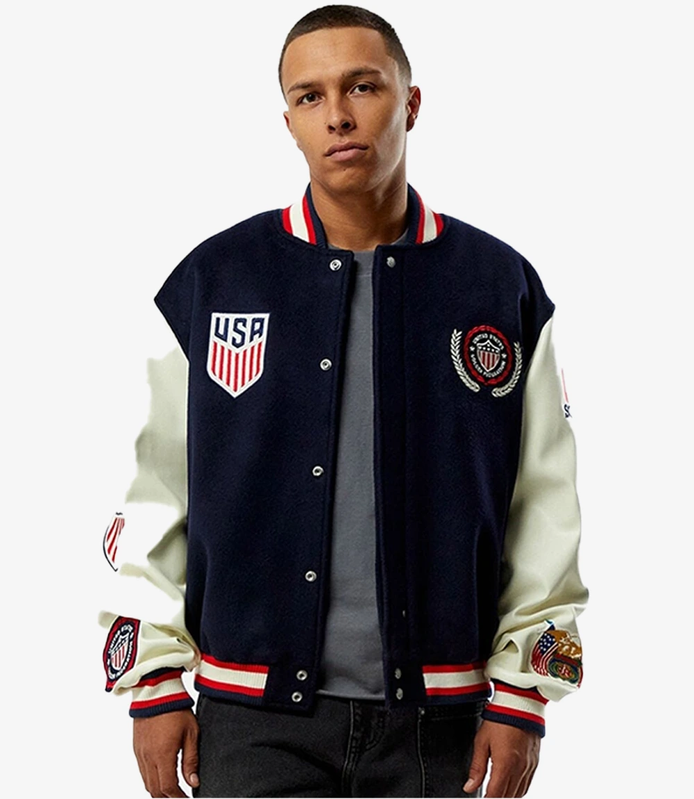 Pacsun 2025 U.S. Soccer x Jeff Hamilton Wool Varsity Jacket Unisex Pacsun 2025 U.S. Soccer x Jeff Hamilton Wool Varsity Jacket