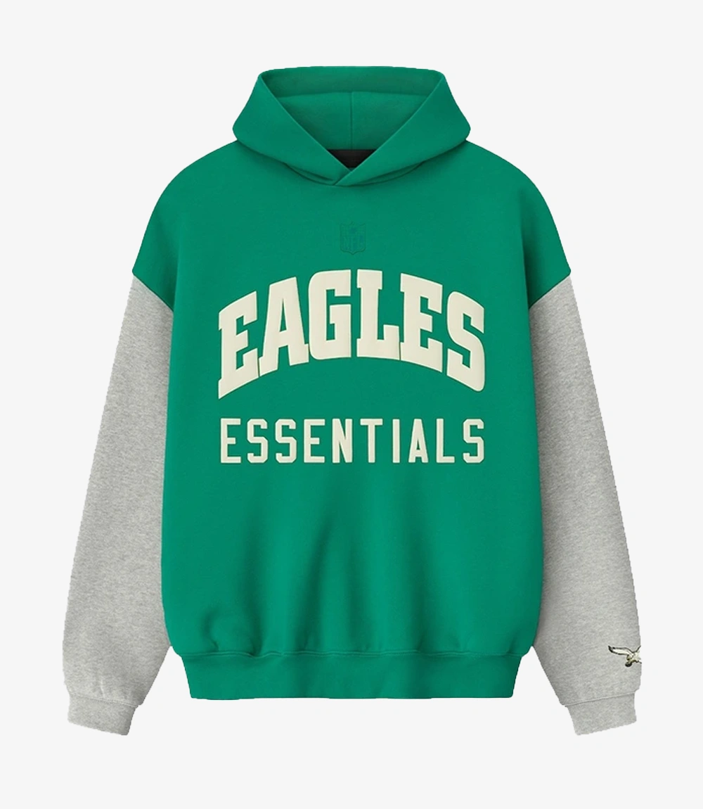 Philadelphia Eagles Fear of God Essentials Kelly Green & Heather Gray Sport Hoodie Unisex Philadelphia Eagles Fear of God Essentials Kelly Green & Heather Gray Sport Hoodie