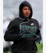 Unisex Philadelphia Eagles Saquon Barkley 2025 Inspire Change Opportunity Equity Freedom Justice Hoodie