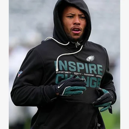 Unisex Philadelphia Eagles Saquon Barkley 2025 Inspire Change Opportunity Equity Freedom Justice Hoodie