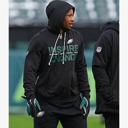 Philadelphia Eagles Saquon Barkley 2025 Inspire Change Opportunity Equity Freedom Justice Hoodie