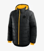 Unisex Pittsburgh Steelers Fanatics Black Full-Zip Hooded Puffer Jacket