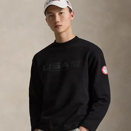 Unisex Polo Ralph Lauren 2026 Team USA Winter Olympics Black Fleece Mockneck Sweatshirt