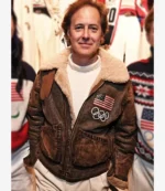 Unisex Polo Ralph Lauren Team USA 2026 Winter Olympics Brown Leather Flight Jacket