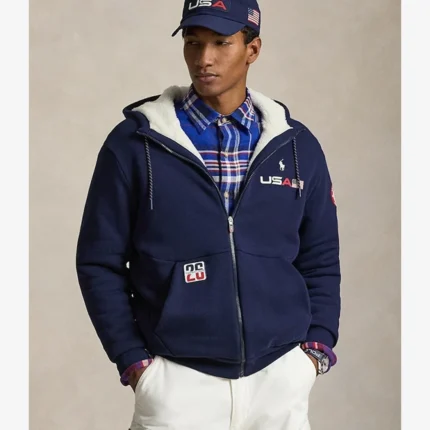 Unisex Polo Ralph Lauren Team USA Men’s Milano Cortina 2026 Winter Olympics Fleece Sherpa Hoodie