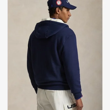 Polo Ralph Lauren Team USA Men’s Milano Cortina 2026 Winter Olympics Fleece Sherpa Hoodie