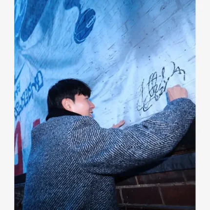 Premier League Los Angeles FC 2025 Champions League Son HeungMin Grey Tweed Coat