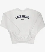 Sabrina Carpenter Late Night NYC Grey Sweatshirt