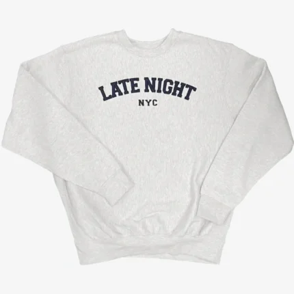 Sabrina Carpenter Late Night NYC Grey Sweatshirt