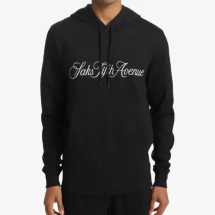 Saks Fifth Avenue Black Pullover Hoodie