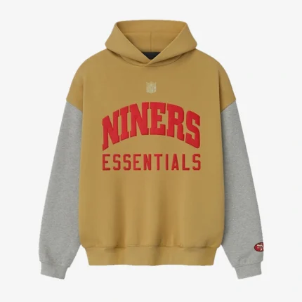 San Francisco 49ers Fear of God Essentials Gold & Gray Sport Hoodie For Unisex