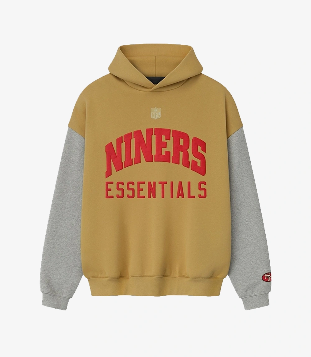 San Francisco 49ers Fear of God Essentials Gold & Gray Sport Hoodie San Francisco 49ers Fear of God Essentials Gold & Gray Sport Hoodie For Unisex