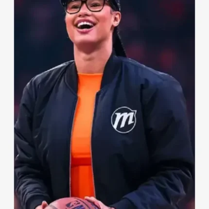 Unisex Satou Sabally Phoenix Mercury Black Bomber Jacket