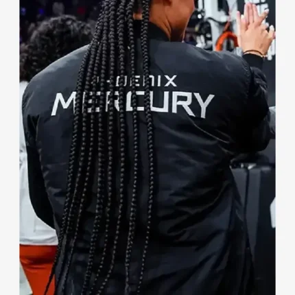 Satou Sabally Phoenix Mercury Black Bomber Jacket