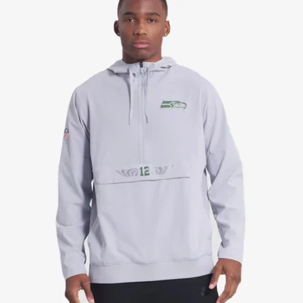 Seattle Seahawks 2025 Nike Rivalries Sideline Half-Zip Hooded Anorak Jacket
