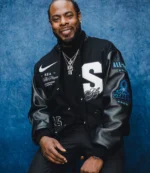 Seattle Seahawks 50th Season Top 50 Players Black Letterman Varsity Jacket