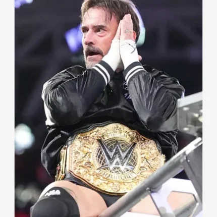 Shop WWE Survivor Series Wargames 2025 CM Punk Larrys Dad Jacket