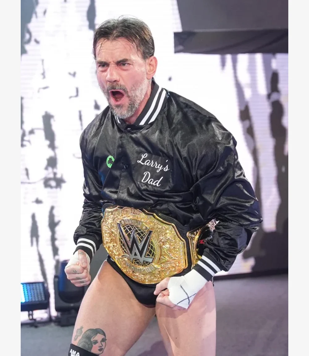 Shop WWE Survivor Series Wargames 2025 CM Punk Larrys Dad Jacket Unisex Shop WWE Survivor Series Wargames 2025 CM Punk Larrys Dad Jacket