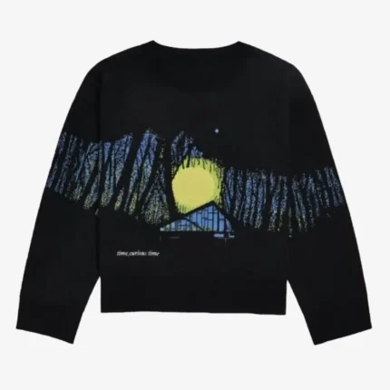 Unisex Taylor Swift Holiday Collection Folklore Album Cabin Sweater Black