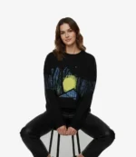 Taylor Swift Holiday Collection Folklore Album Cabin Sweater Black