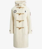 Unisex Team USA Winter Olympic 2026 Opening Ceremony White Wool Toggle Coat