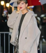 Women's The Late Show With Stephen Colbert Taylor Swift Faux Fur Teddy Coat