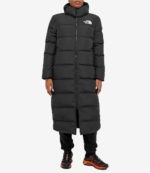 Unisex The North Face Women’s Long Hooded Puffer Jacket Black