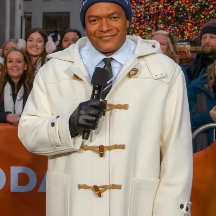 Unisex The Today Show 2026 Craig Melvin Team USA White Wool Coat