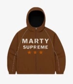 Timothee Chalamet Marty Supreme Brown Jacket Hoodie