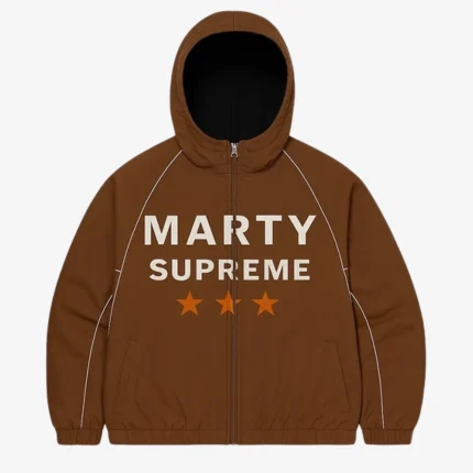 Timothee Chalamet Marty Supreme Brown Jacket Hoodie