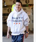 Unisex Timothée Chalamet Marty Supreme White Jacket