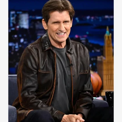 Tv Series The Tonight Show Starring Jimmy Fallon S13 Denis Leary Brown Leather Jacket