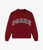 2025 Parke Holiday Varsity Mockneck Fleece Sweatshirt in Maroon For Unisex