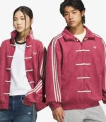 Men & Women Adidas 2026 Chinese New Year Tang Multicolor Suede Leather Jacket