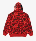 BAPE X Straykids Wolf Chan Shark Full Zip Red Hoodie For Unisex