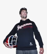 Black Warner Bros Superman X NFL Force For Good Hoodie For Unisex