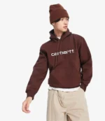 Carhartt WIP relaxed Fleece hoodie in brown For Unisex