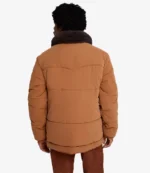 David Harbour Wrangler x Stranger Things TV Series S05 Jim Hopper Brown Parachute Puffer Jacket For Unisex