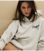 Dodgers Serif Grey Hoodie For Unisex