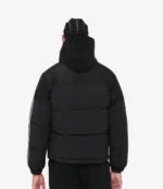 Kappa Banda Onrel Winter Black Padded Hooded Parka Jacket For Unisex