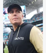 Kellen Moore New Orleans Saints 2025 Half-Zip Hoodie in Black For Unisex