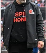 Kevin Stefanski of Cleveland Browns Grey Bomber Jacket For Unisex