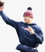 Nike Navy Blue New England Patriots 2025 Sideline Club Pullover Fleece Hoodie For Unisex