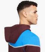 Nike Tech Windrunner Men’s Reflective Design Details Fleece Full-Zip Jacket Burgundy and Blue For Unisex