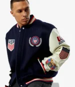 Pacsun 2025 U.S. Soccer x Jeff Hamilton Wool Varsity Jacket For Unisex