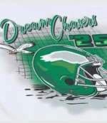 Philadelphia Eagles Mitchell & Ness White Dream Chasers Champions T-Shirt For Unisex